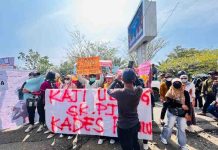 300 Massa GEMPPAR Desak Pemda Morowali Evaluasi SK Pj Kades Puungkoilu