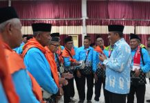 Titip Pesan Jaga Niat dan Kesehatan, Gubernur Anwar Hafid Lepas 1.751 Jamaah Haji Sulteng