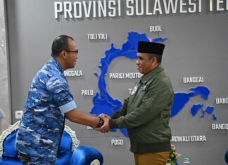 Gubernur Anwar Hafid Terima Kunjungan Danlanud Sultan Hasanuddin, Bahas Pengembangan Lanud Palu