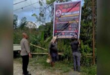Polisi dan Warga Gencar Pasang Spanduk Cegah Kebakaran Hutan
