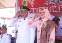 Wabup Djira Irup Upacara HUT Kemedekaan RI Ke-81 Di Kecamatan Bungku Utara