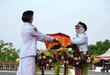 Penurunan Sang Merah Putih HUT ke-81 RI di Morowali Berlangsung Khidmat