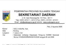 Pencabutan Status Tuan Rumah FORNAS IX Tahun 2027, Pemprov Sulteng Resmi Ajukan Surat Keberatan ke KORMI Nasional