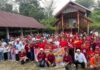 HUT ke-106 Desa Ensa, Jalan Santai Diikuti Lintas Generasi