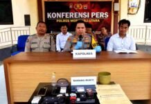 Dua Terduga Narkoba di Morut Kedapatan Miliki Senpi